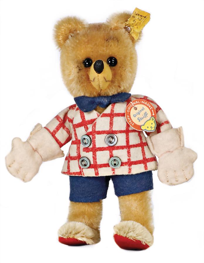 STEIFF advertising figure, Breuni from the department store Breuninger, from 1954, bear with (1 of 4)