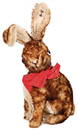 STEIFF hare, sitting, around 1925-30, fiery mohair, swivel head, supplied with 2 STEIFF buttons,