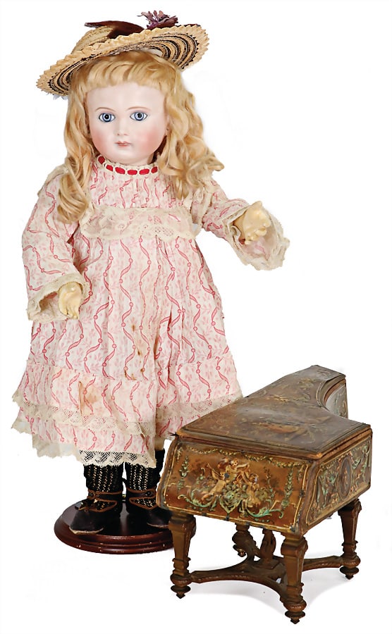 SCHMITT bisque porcelain socket head, Bébé SCHMITT, French Bébé, marked 2. and (1 of 4)