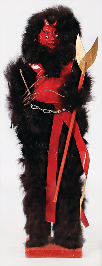 Krampus, 34 cm, pelt, mass, wood German Description Krampus, 34 cm, Fell, Masse, Holz: Krampus, 34 cm, pelt, mass, wood German Description Krampus, 34 cm, Fell, Masse, Holz