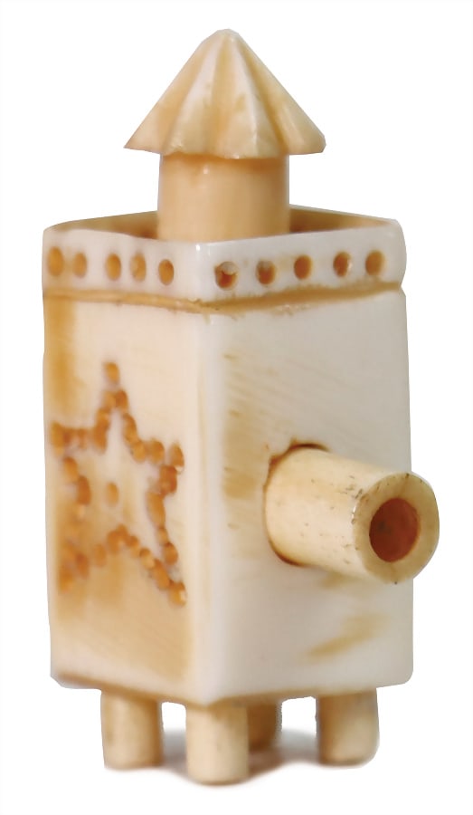 a miniature magic lantern 1 x 1 cm, height: 3 cm, 19th century around 1830 - rare -   German (1 of 2)