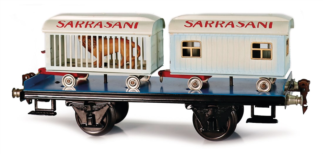 THUL gauge 1, circus car, SARRASANI, very nice condition, complete, 2-axled, length: 24 cm   German (1 of 1)
