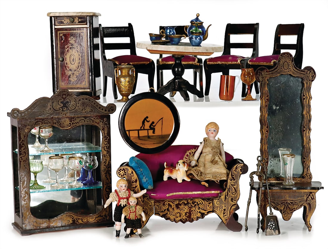 dollhouse furniture program, for a stately dollhouse room, Boulle, mirror rack, height: 13 cm, (1 of 1)