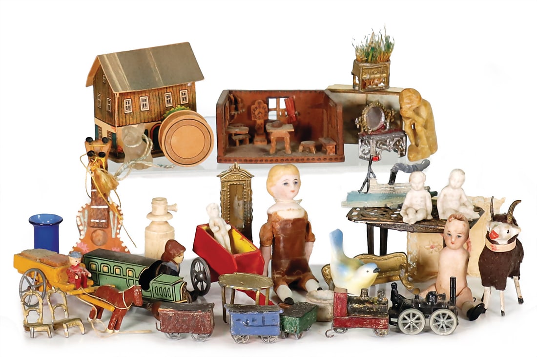 dollhouse decoration pieces, for room, toy shop or shop for colonial goods, toy, sheet metal, tin, (1 of 1)