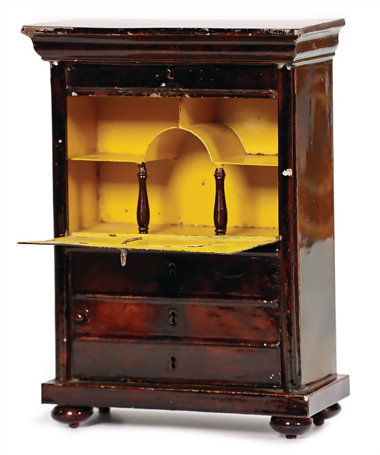 ROCK & GRANER Biberacher sheet metal, dollhouse secretary, height: 16 cm, width: 11 cm, depth: 6 (1 of 3)