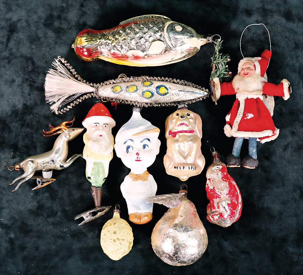 Christmas tree decoration, glass, big fish, 15 cm, 1 fish, glass, leonic wires, glass tail, fruit (1 of 1)