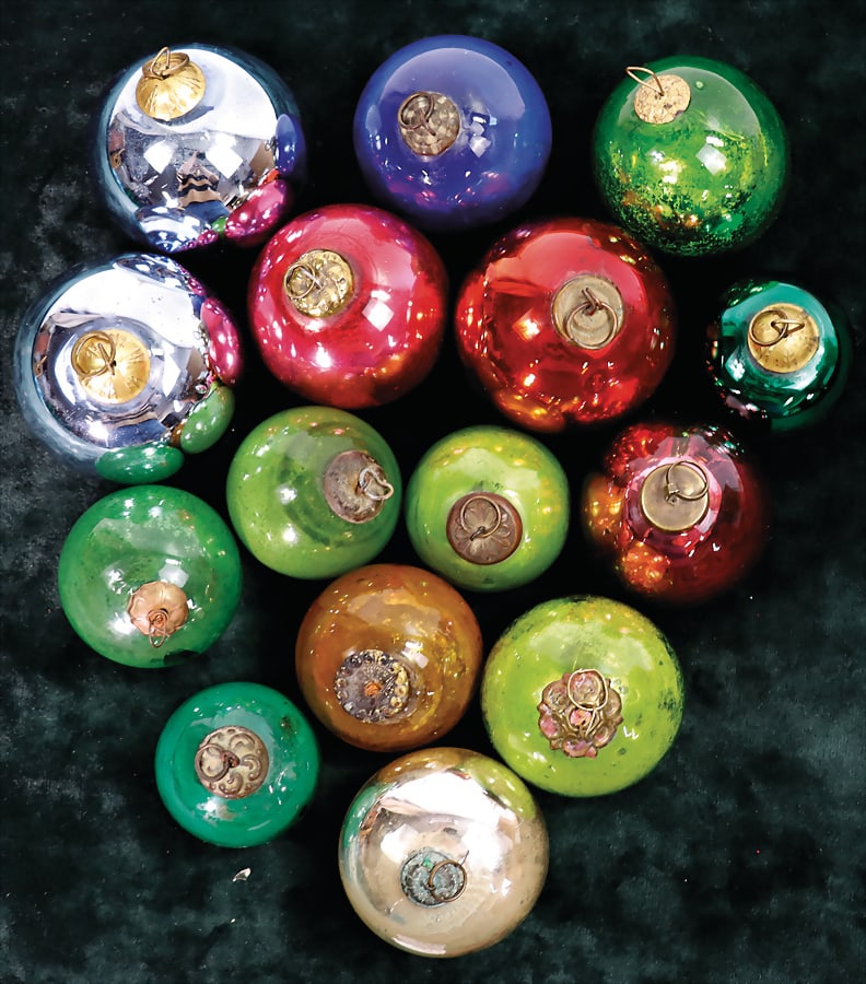 Christmas tree decoration, mixed lot partially Biedermeier, partially in Biedermeier-style, more (1 of 1)