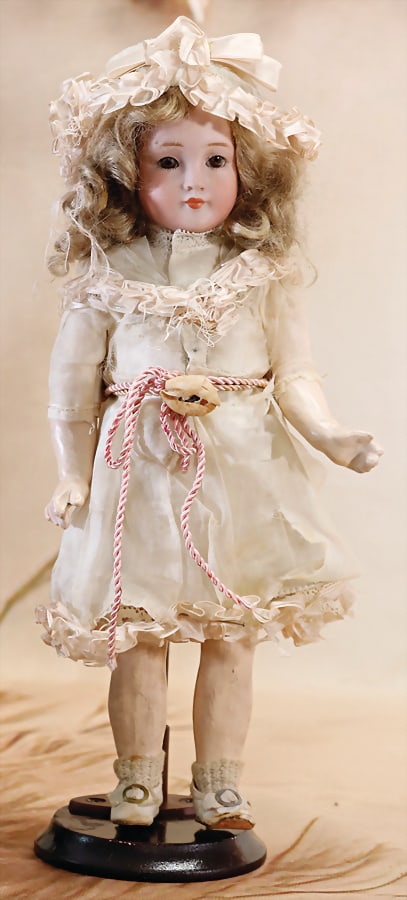 SIMON & HALBIG bisque porcelain socket head with character face, marked 1468 S&H 1½, (1 of 2)