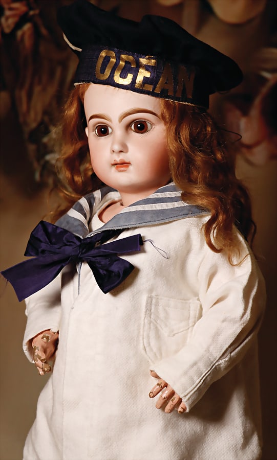 JUMEAU French Bébé, bisque porcelain socket head, marked Deposé Têtê (1 of 7)