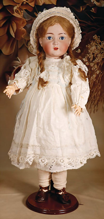 KÄMMER & REINHARDT 117-N, bisque porcelain socket head, marked K&R / SIMON & HALBIG: KÄMMER & REINHARDT 117-N, bisque porcelain socket head, marked K&R / SIMON & HALBIG 117-N Germany No. 65, blue Flirting-Eyes, opened mouth, line of upper teeth, fix put on wig, please