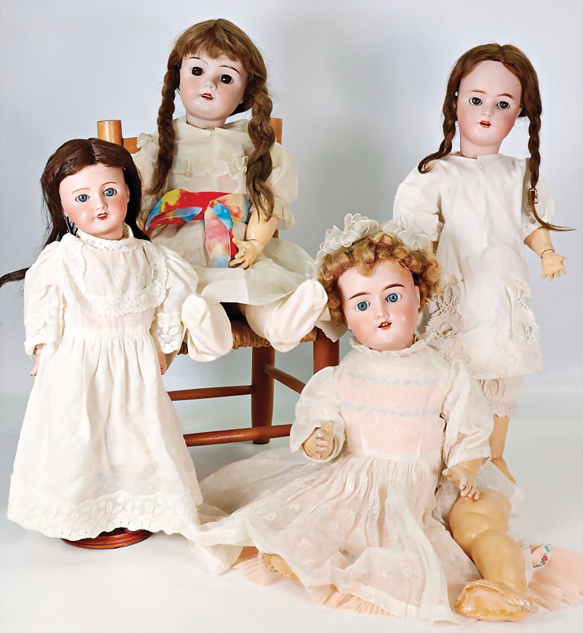 HEINRICH HANDWERCK mixed lot of dolls, UNIFRANCE, 301, 71 149 E. R in Kreis T., 48 cm, bisque socket (1 of 1)
