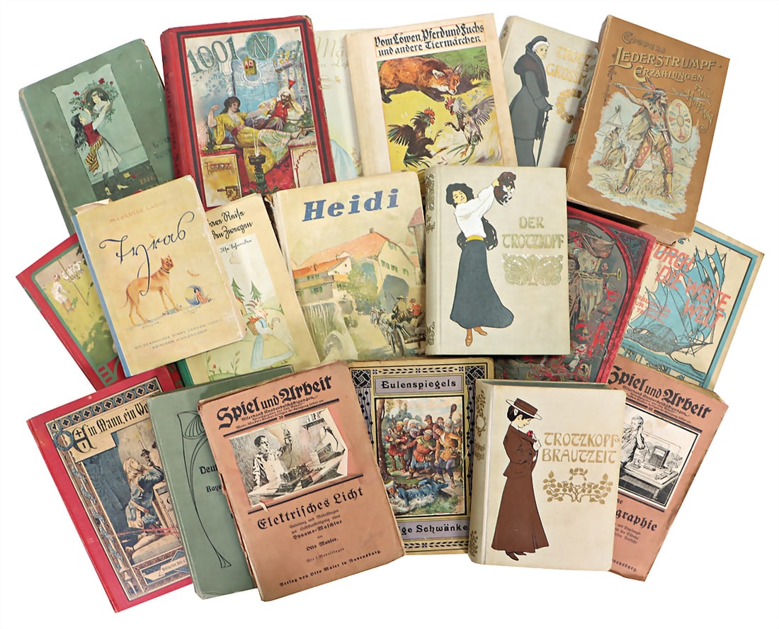 mixed lot of books for young people, picture books  and  textbooks, c. 19 pieces, different (1 of 1)