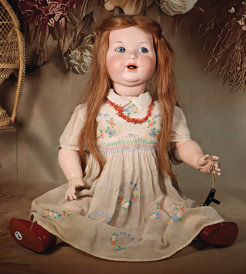 ARMAND MARSEILLE bisque porcelain socket head machine, mark in the neck A.980 M. Germany 16 D.R.G.M. (1 of 3)