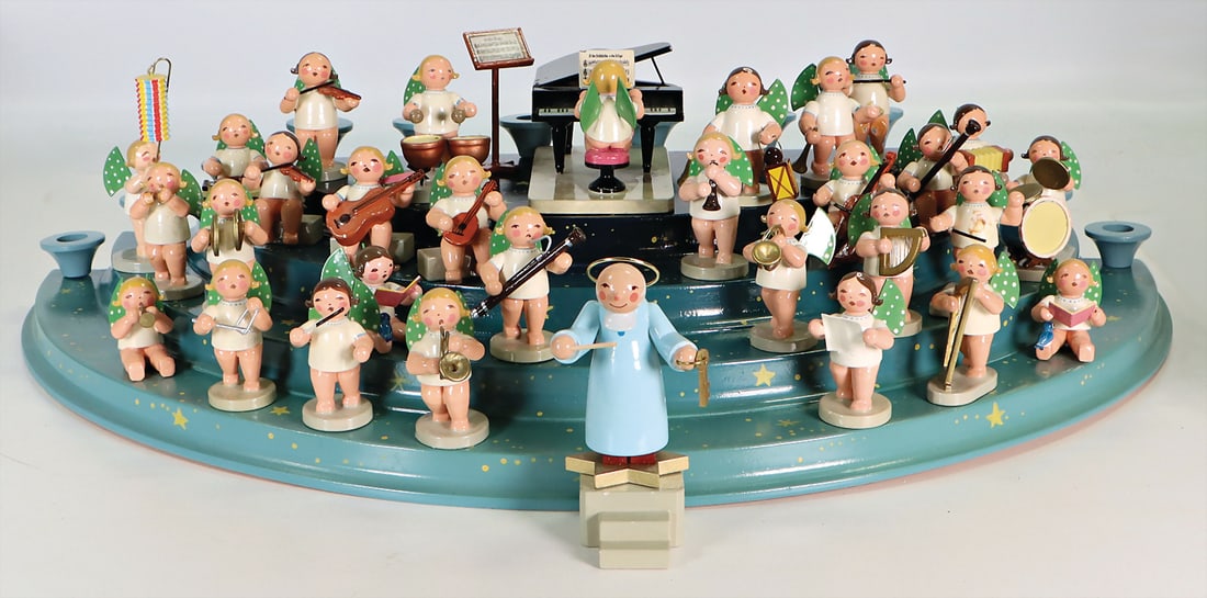 mixed lot band, angel, marked Orig. ERZGEBIRGE Expertic Made in German Democratic Republic,: mixed lot band, angel, marked Orig. ERZGEBIRGE Expertic Made in German Democratic Republic, very nice condition German Description Konv. Musikkapelle, Engel, gem. Orig. ERZGEBIRGE Expertic Made 