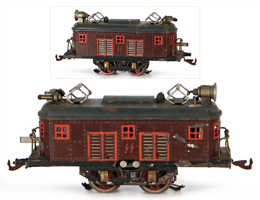BING electric locomotive, width, gauge 0, 21 cm, used, scratches on the paintwork, wasn't (1 of 1)
