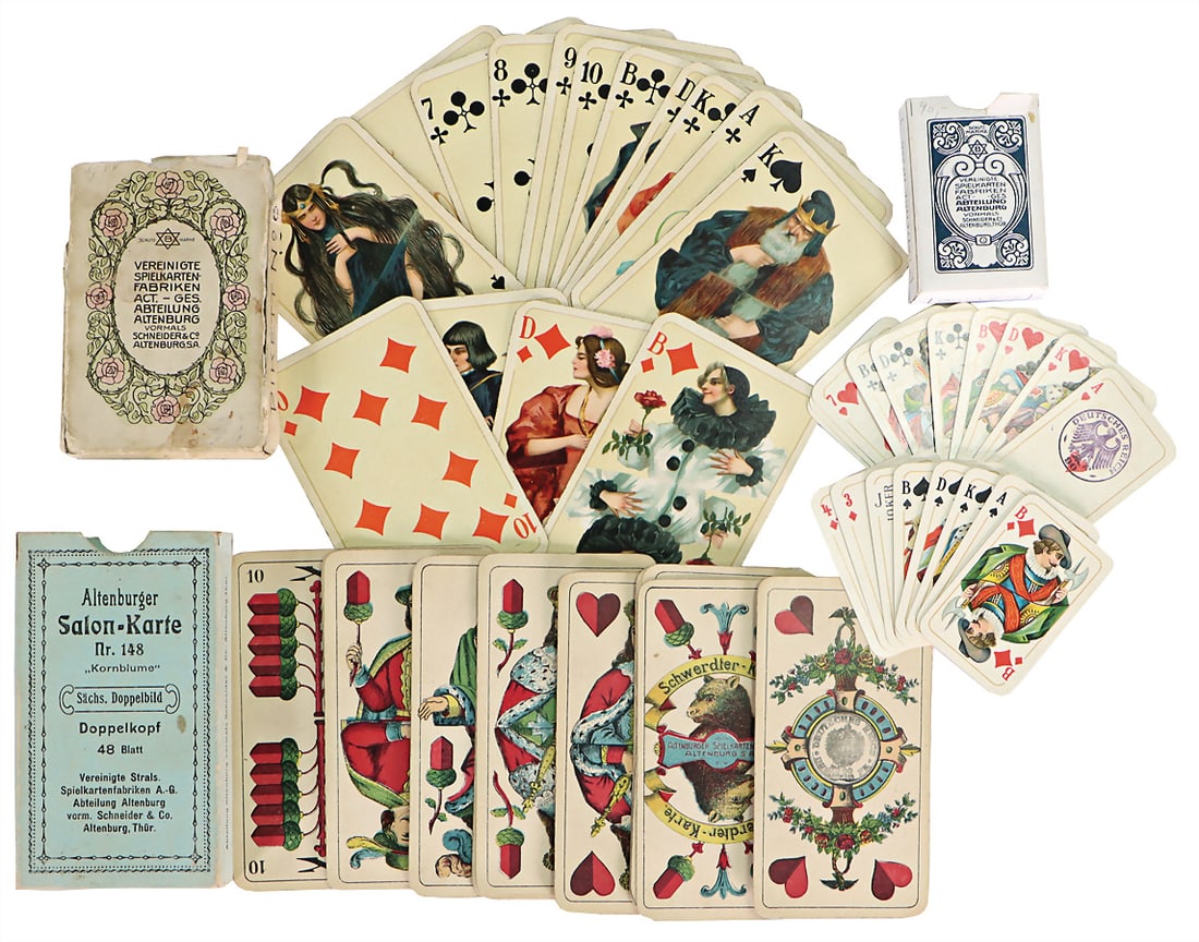 VSS Abt. Altenburg "Pikett No. 6"? art nouveau, 32 cards, tax stamp 1929-1931, used, in very damaged (1 of 1)