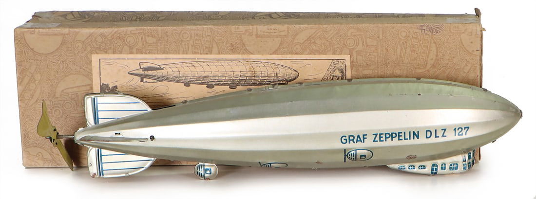 Graf zeppelin DLZ 127 Made in Germany, pre-war era, sheet metal, lithographed, 37 cm, as good as new (1 of 1)