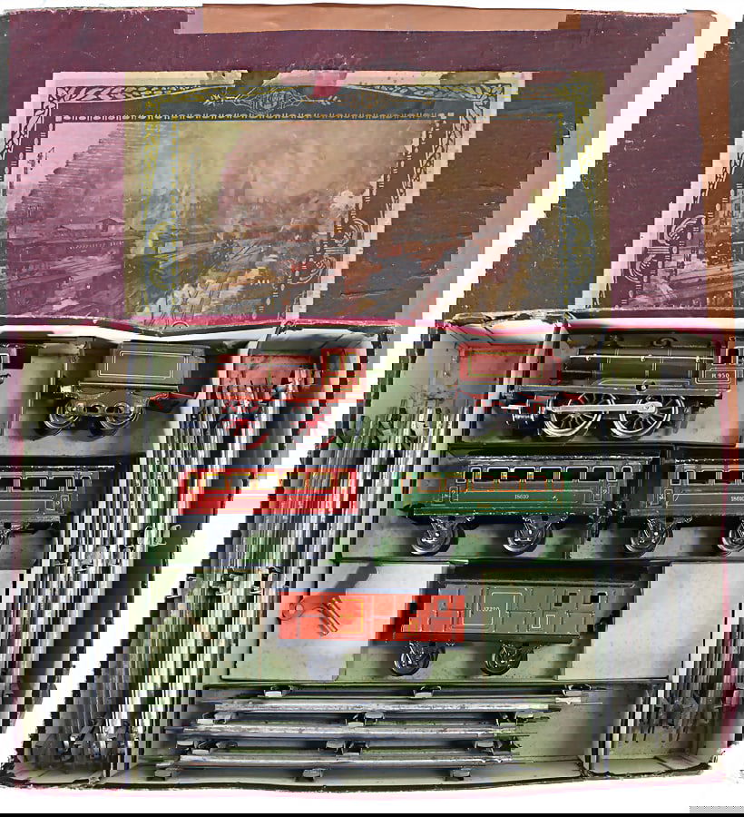 MÄRKLIN gauge 0, train packet, R 950/61/3, steam locomotive with separate tender B, black/brown (1 of 1)