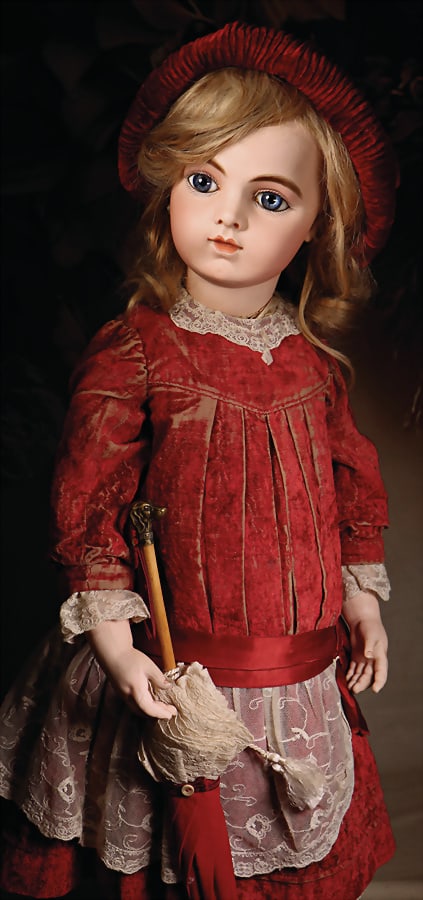 BRU JEUNE charming French Bebe from the house Leon Casimir Bru, Chevrot-era, Bru Jeune bisque (1 of 9)