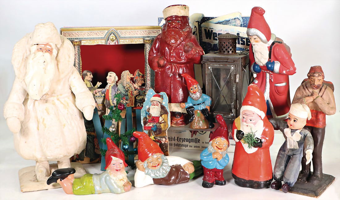 treasure chest, Santa Claus, Russia, Father Frost, 34 cm, papier mâché Santa Clauses, man (1 of 1)