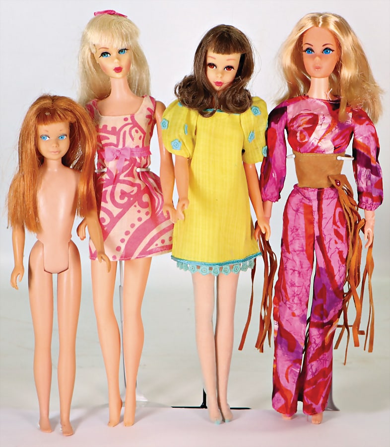 BARBIE mixed lot with 3 pieces, bendable leg twist and turn, worn good, 1x Skipper, straight leg, 1 (1 of 1)