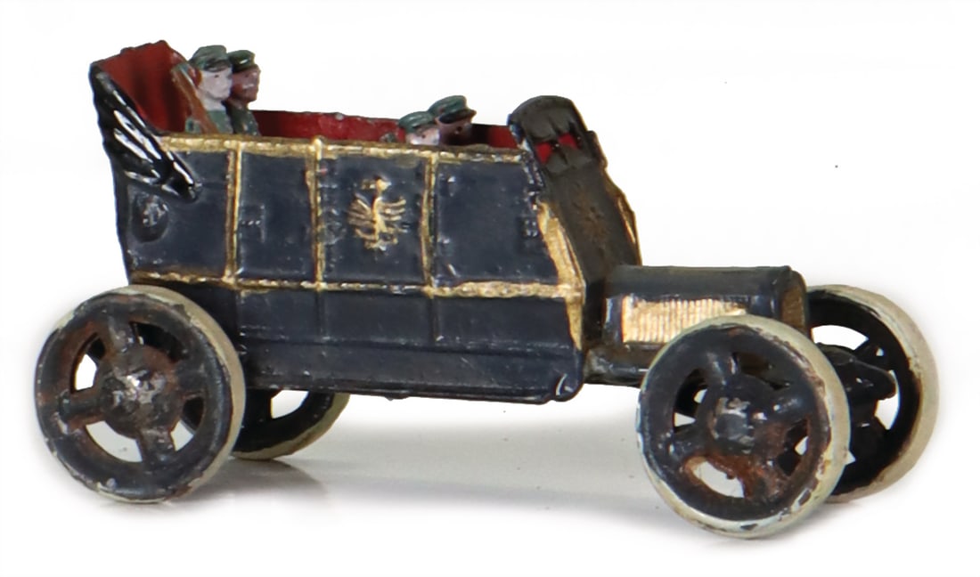 probably PLANK armored car, metal casting, with 4 persons, 8 cm, good condition   German Description (1 of 2)