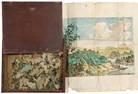 Puzzle, ca. 1820, Biedermeier, pattern sheet, original wooden box, not checked for completeness,