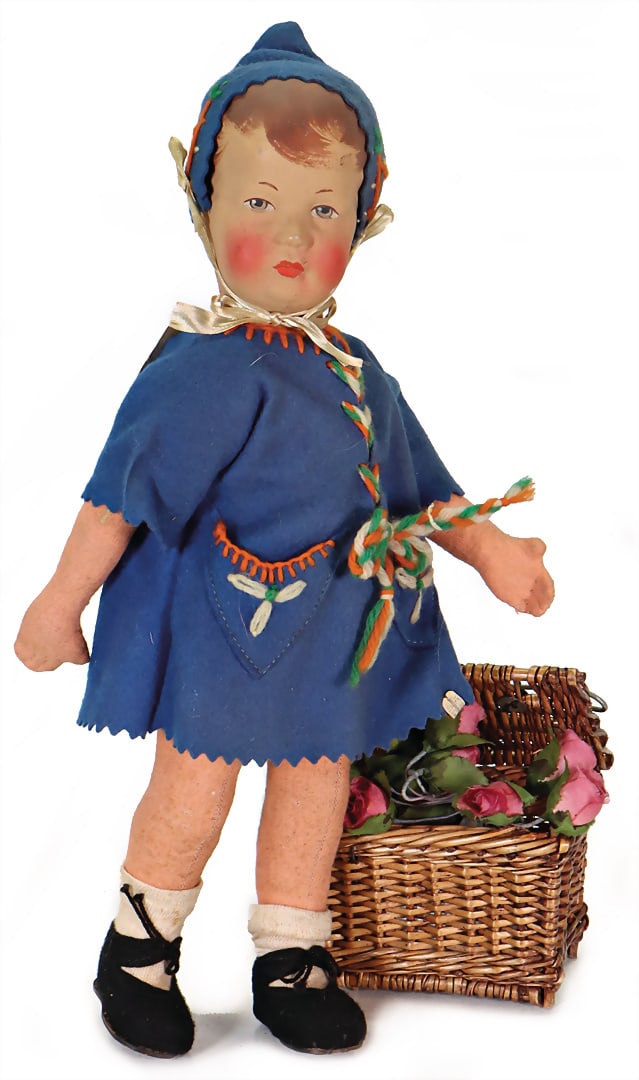 BING Other manufacturer's item from the STEIFF archive, 1925, rag doll, 30 cm, 3 visible seams at (1 of 4)