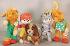 SCHUCO Hegi, Biego-Bello, 6 pieces, including 1 dog and 2 rabbits with shield, good condition