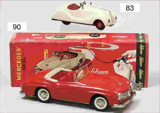 Schuco 2095 Mercedes 190 Sl Blech Rot 21 Cm Uhrwe