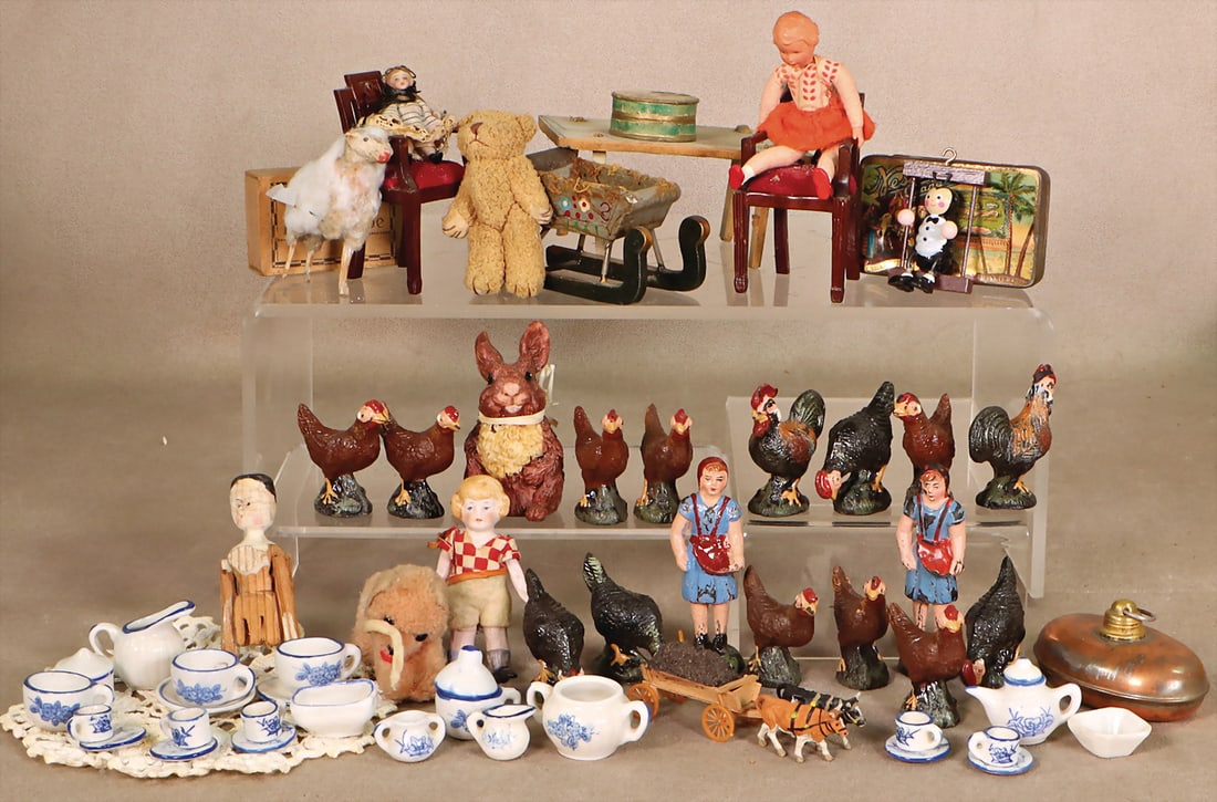 doll?s house decoration parts, small whole bisque doll, 7 cm, wool sheep, mass animals, small parts: doll?s house decoration parts, small whole bisque doll, 7 cm, wool sheep, mass animals, small parts German Description Puppenstuben-Ausschmückungsteile, kl. Ganzbiskuit-Puppe, 7 cm, Wollschaf, Ma