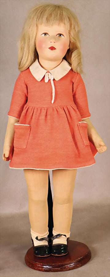 KÄTHE KRUSE girl, Ilsebill, doll No. VIII, post-war, 50 cm, good condition, old clothes: KÄTHE KRUSE girl, Ilsebill, doll No. VIII, post-war, 50 cm, good condition, old clothes German Description KÄTHE KRUSE Mädchen, Ilsebill, Puppe Nr. VIII, Nachkrieg, 50 cm, guter Zust.,