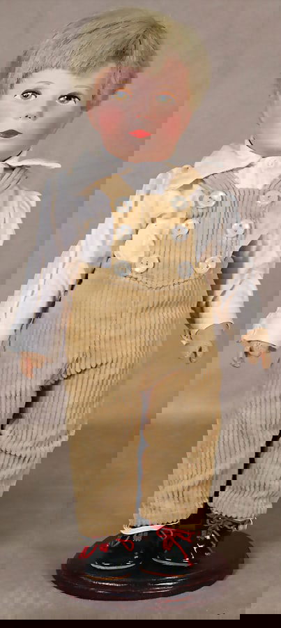 KÄTHE KRUSE boy, post-war, '50s, 34 cm, plastic head, good condition German Description: KÄTHE KRUSE boy, post-war, '50s, 34 cm, plastic head, good condition German Description KÄTHE KRUSE Junge, Nachkrieg, 50er Jahre, 34 cm, Kunststoffkopf, guter Zust.