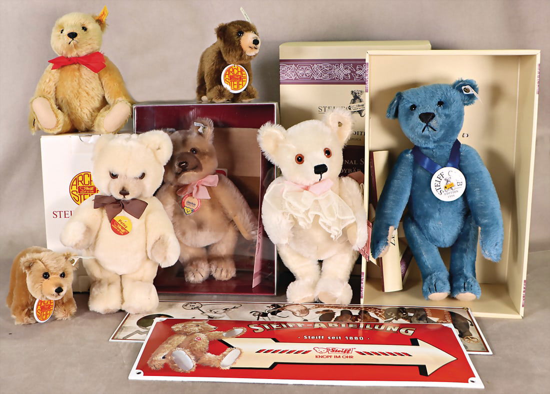 STEIFF mixed lot newer production, Jackie, STEIFF Ark, brown bear, Ark animal, STEIFF Club Bear (1 of 1)