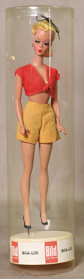 HAUSSER picture Lilli, forerunner of the Barbie doll, caricature from the Bild newspaper, 30 cm, (1 of 3)