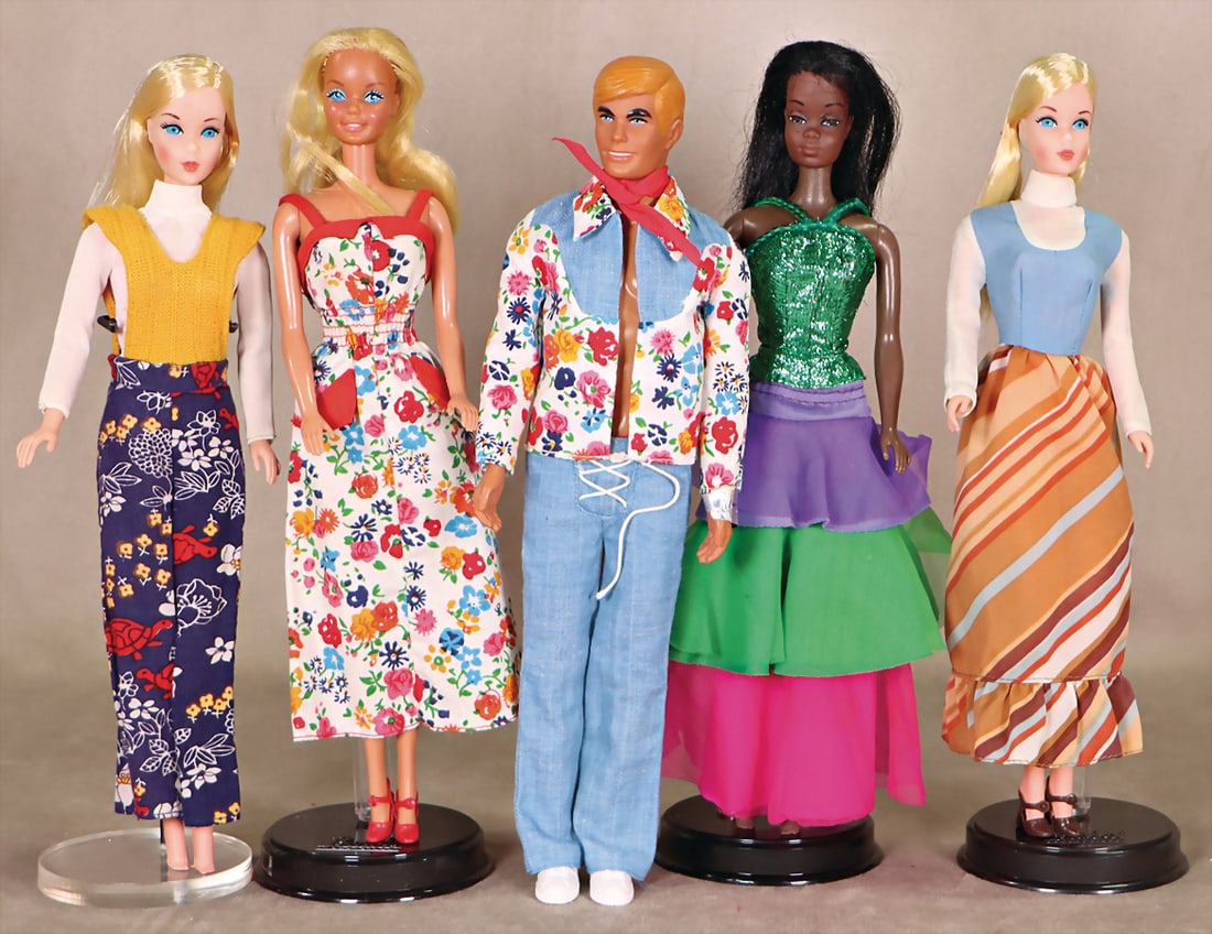 MATTEL Barbie, 5 pieces, Christie Malibu, 1974, Twist and Turn, bendable legs, 1974, Twist and Turn, (1 of 1)