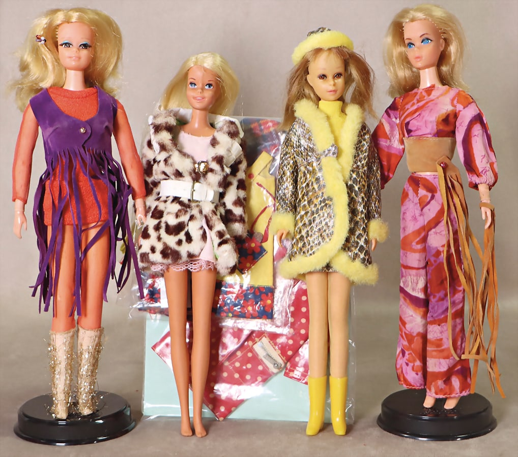 MATTEL Barbie, Twist and Turn, bendable leg, 1971, 2 pieces, slightly used, good, Francie, 1966, (1 of 1)