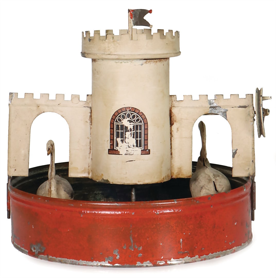 Drive model, Swan Lake, with clay wedge, d: 16 cm, used, original condition. German Description (1 of 2)