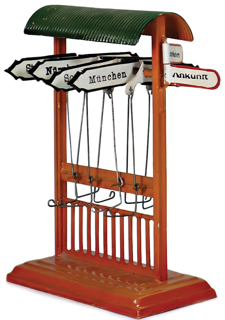 MÄRKLIN direction indicator with 8 + 2 plates, German, min., paint damages, otherwise good, h: (1 of 1)