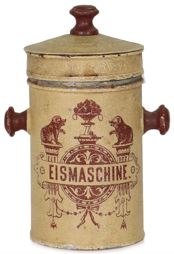 BING Doll's house ice cream maker, h: 10.5 cm, used original condition, with insert, provenance: " (1 of 2)