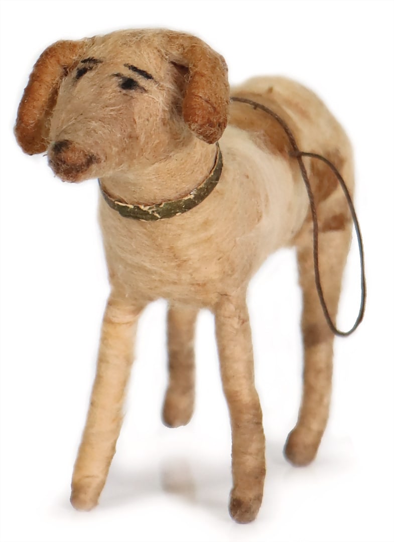 Christmas tree decoration, dog, painted face, 7 cm, nice unused condition German Description (1 of 2)
