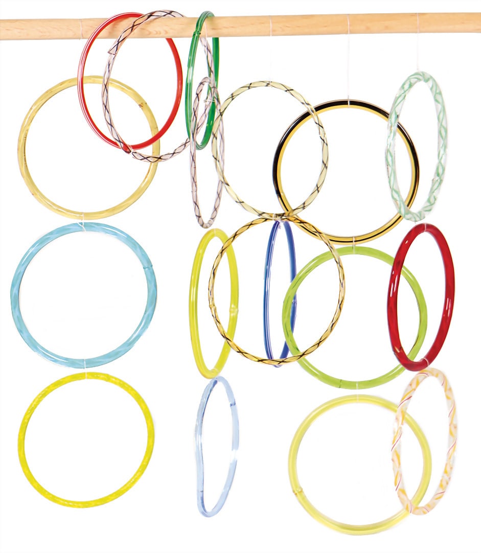 Mixed lot of 18 x Christmas decorations, glass rings, twisted German Description Konv. 18 x (1 of 1)