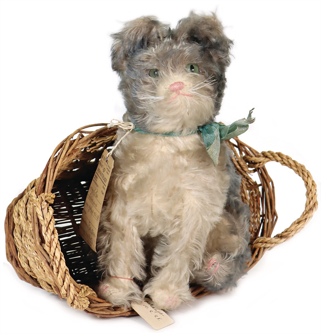 foreign product from the STEIFF archive, with original factory pattern tag, h: 26 cm, 1928, mohair (1 of 5)