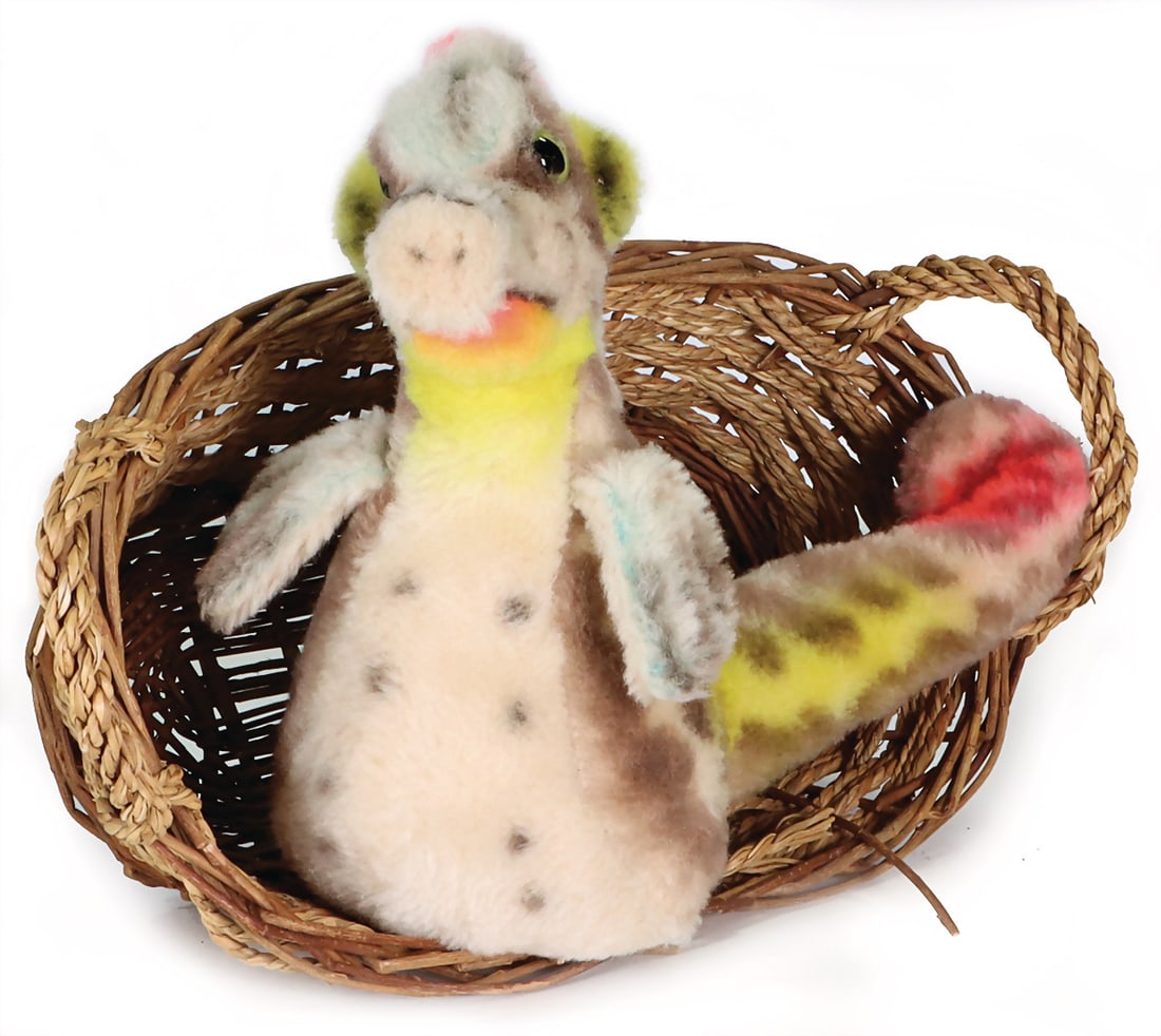 STEIFF Seahorse, Cosy-Sigi, manufactured 1959, 24 cm, nice condition, without button, tag and flag (1 of 3)