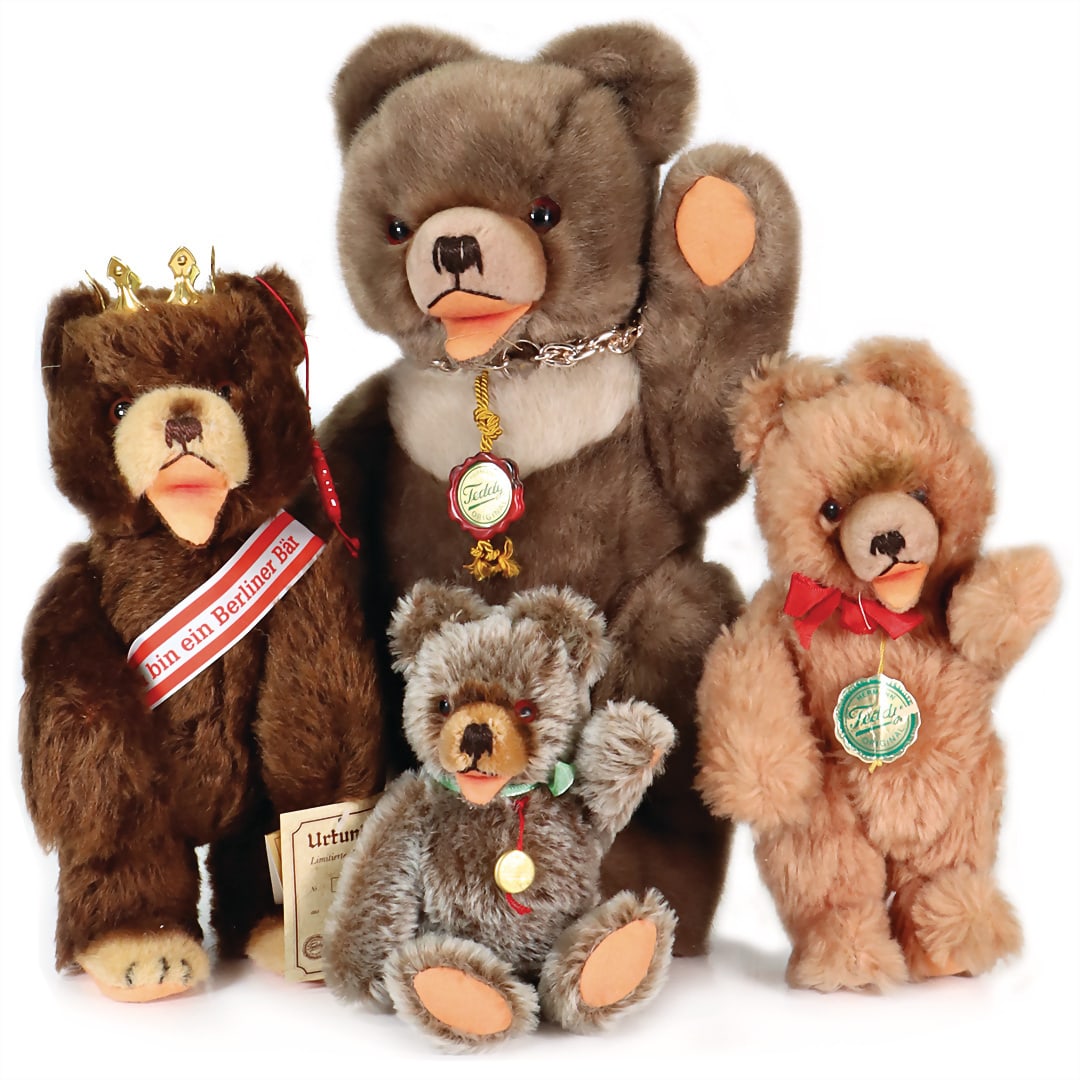 HERMANN third-party product from the STEIFF archive, teddy bear, 36 cm, plush, soft stuffed, with (1 of 2)