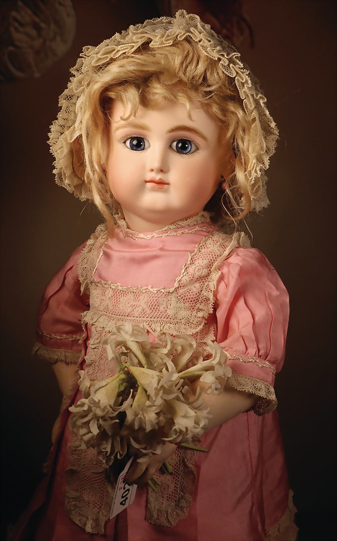 SCHMITT ET FILS, Adorable French bebé by Schmitt et Fils with full cheeks bisque porcelain (1 of 7)