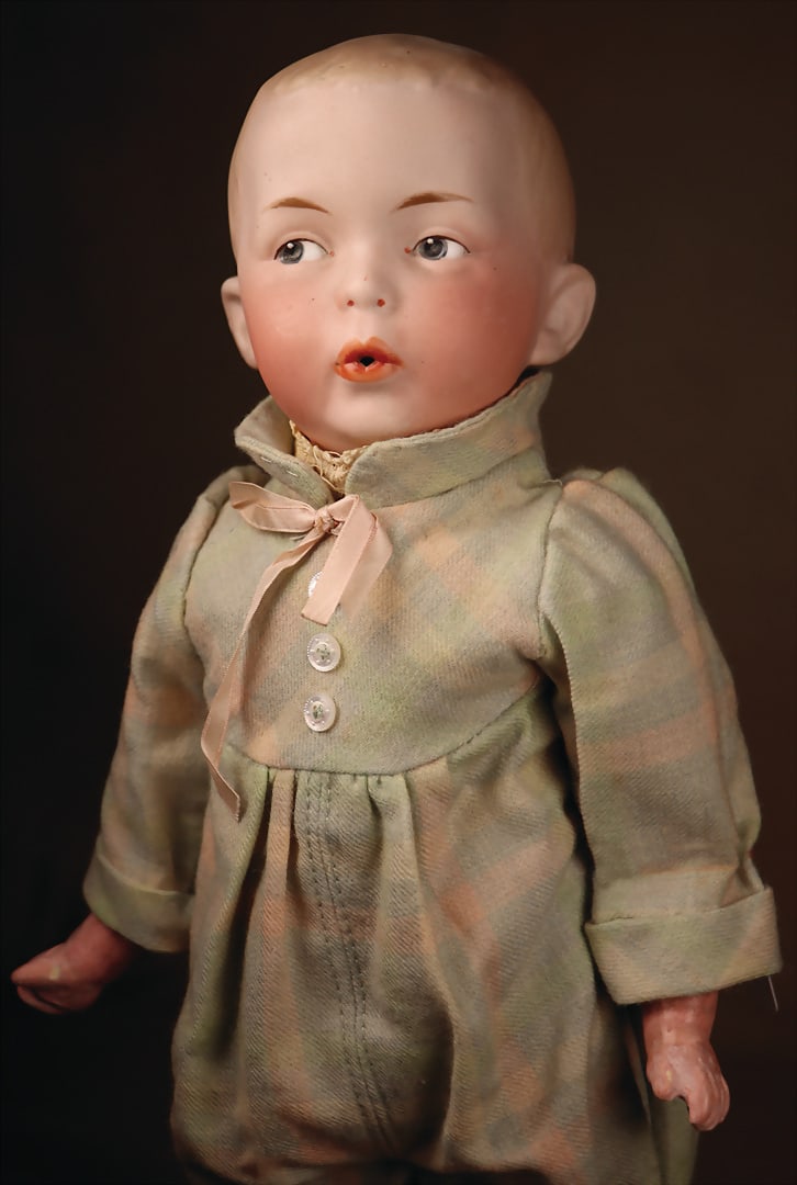 HEUBACH KÖPPELSDORF "Whistling Jim" - character doll by Gebrüder Heubach, around 1910, (1 of 3)