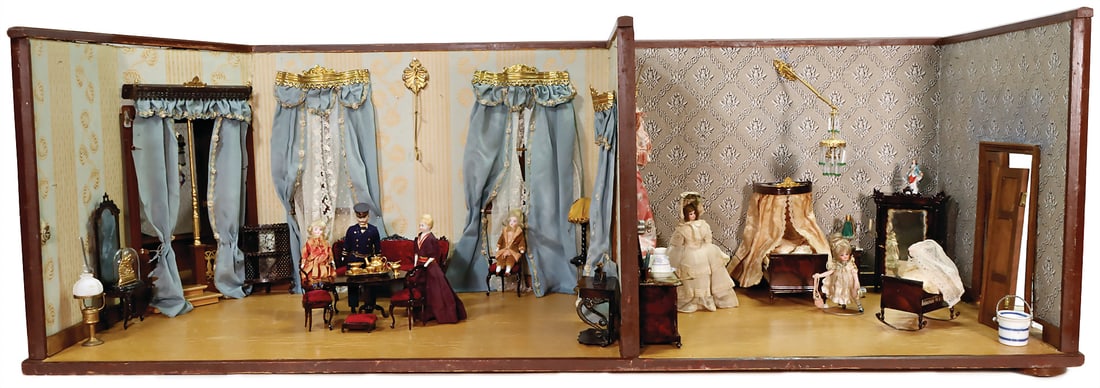 ROCK & GRANER Biberacher Blech, magnificent 2-piece dollhouse, with 2 bay windows; W: 142 cm (1 of 5)