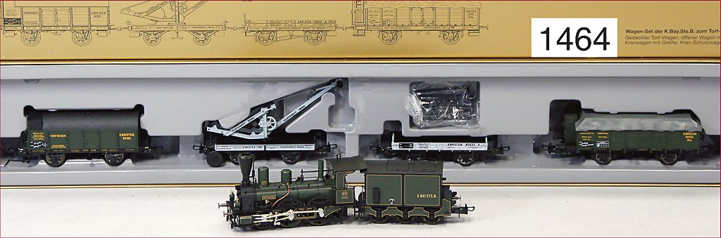TRIX, H0, 2 pieces, international, 22500, royal: TRIX, H0, 2 pieces, international, 22500, royal Bavarian state railway, with 21250 carriages set, royal Bavarian state railway, as good as new, original box German Description TRIX H0, 2 Teile, intern
