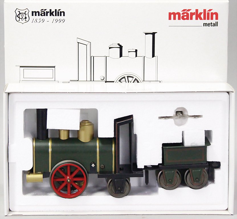 MÄRKLIN 11111, 1859 - 1999, Storchbeinlokomotive,: MÄRKLIN 11111, 1859 - 1999, Storchbeinlokomotive, Replika, neuwertig, Orig.-Kart.
